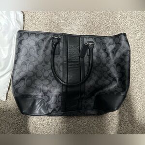 Coach Men’s Heritage Stripe Signature Canvas Tote